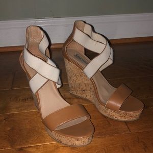 Steve Madden Elastic Cork Wedge
